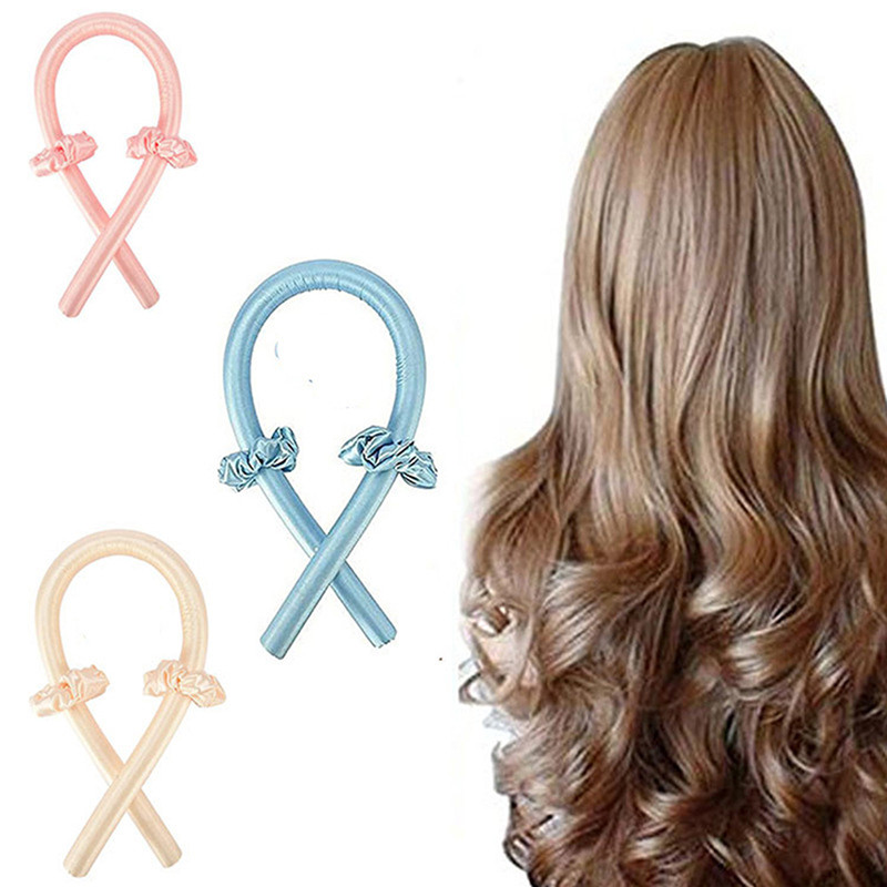 Nekarsējama kērlinga stieņa galvas saite Lazy Curler Zīda kērlinga lente Zīda kērlinga lente Karstuma matu kērlinga lente Padara matus cirtainus