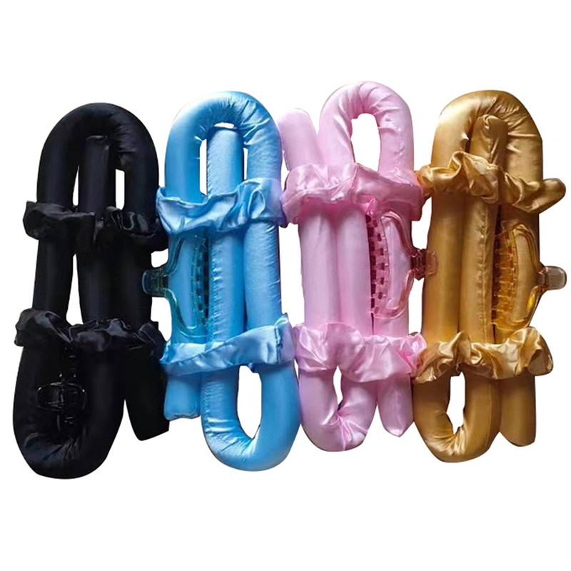 Nekarsējama kērlinga stieņa galvas saite Lazy Curler Zīda kērlinga lente Zīda kērlinga lente Karstuma matu kērlinga lente Padara matus cirtainus