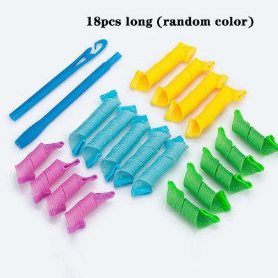 18GB matu ruļļi sievietēm DIY Magic Rollers Sticks var palikt nakti nekarstoši mīkstas cirtas modelētājs Bendy veidošanas rīki