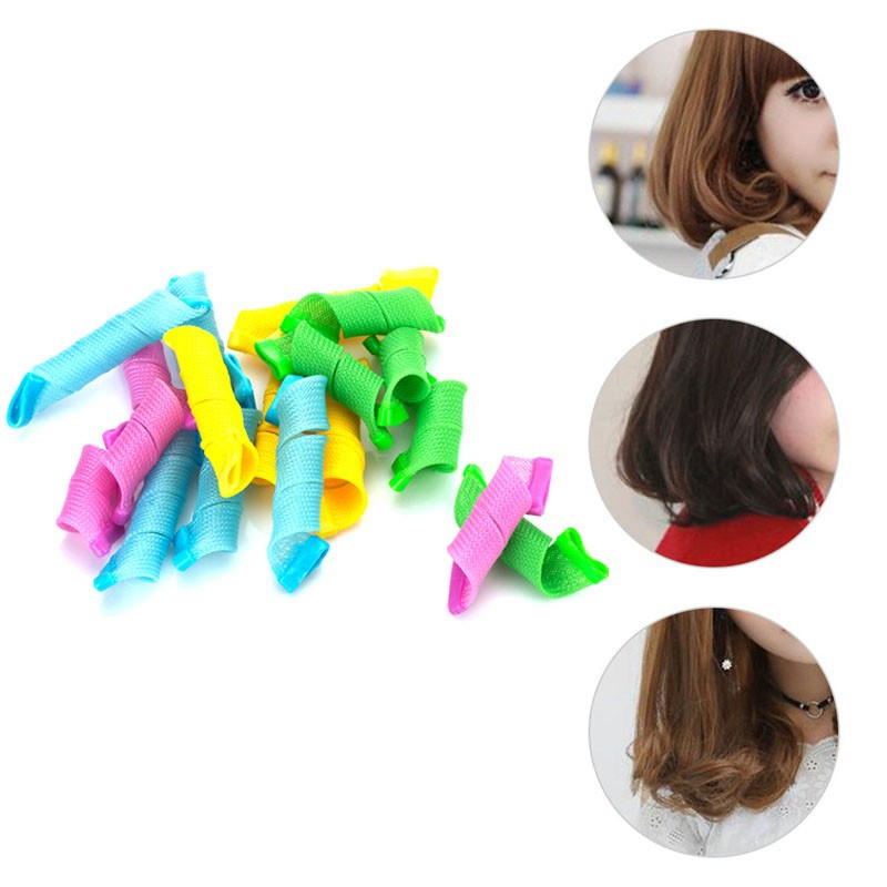 18GB matu ruļļi sievietēm DIY Magic Rollers Sticks var palikt nakti nekarstoši mīkstas cirtas modelētājs Bendy veidošanas rīki