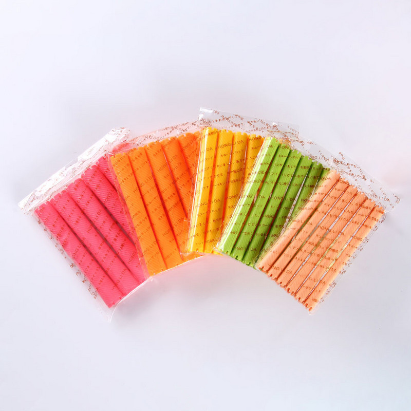 18 kom/set 14*160 mm uvijači za ekstra dugu kosu s gumicama Šipke za hladnu trajnu Šipke za uvijače Kopča za uvijanje kose Frizerski pribor 1551