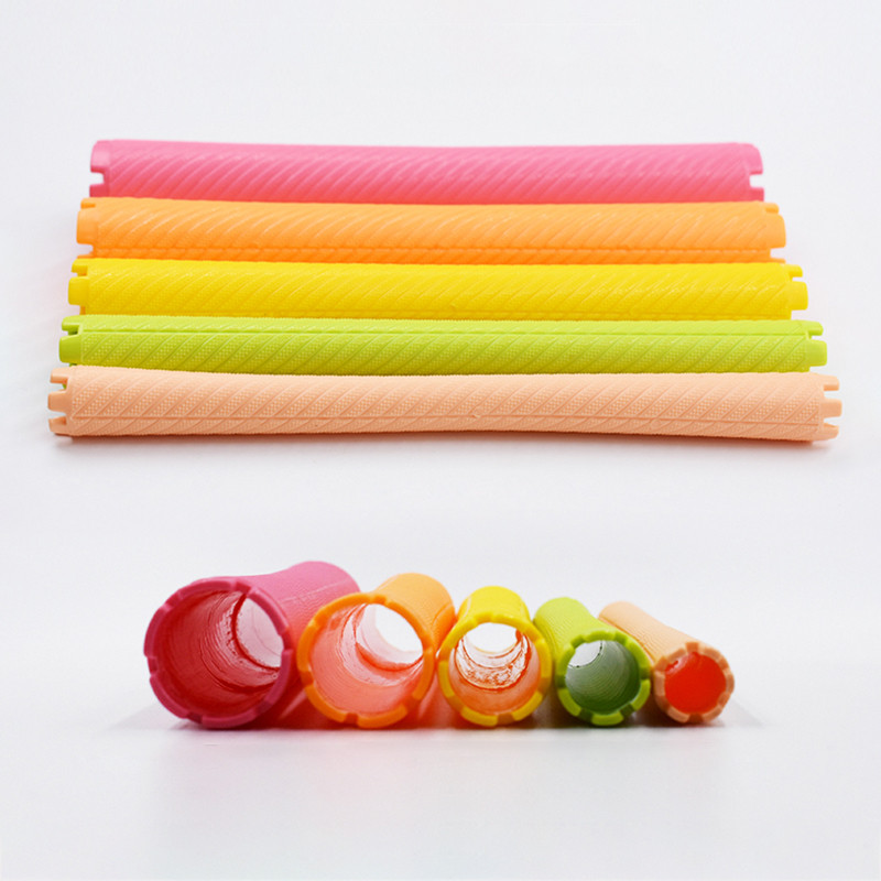 18 kom/set 14*160 mm uvijači za ekstra dugu kosu s gumicama Šipke za hladnu trajnu Šipke za uvijače Kopča za uvijanje kose Frizerski pribor 1551