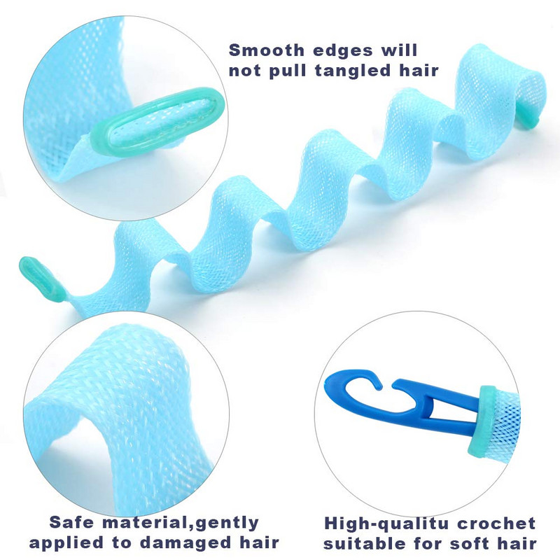 7 različitih veličina 18 kom/set plastičnih uvijača za kosu promjera 2,5 CM Novi čarobni uvijač za kosu DIY Bendy uvijači Alati za oblikovanje kose