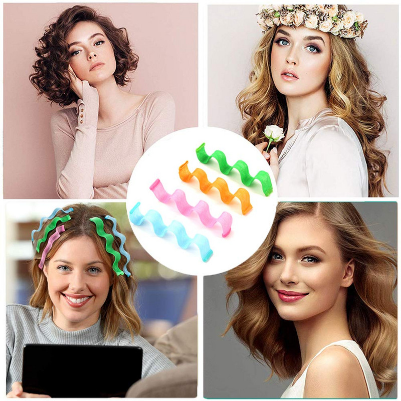 7 različitih veličina 18 kom/set plastičnih uvijača za kosu promjera 2,5 CM Novi čarobni uvijač za kosu DIY Bendy uvijači Alati za oblikovanje kose