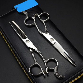 професионална японска стомана 440c 6 инча перо ножици за подстригване фризьорски makas фризьорски ножици фризьорски ножици