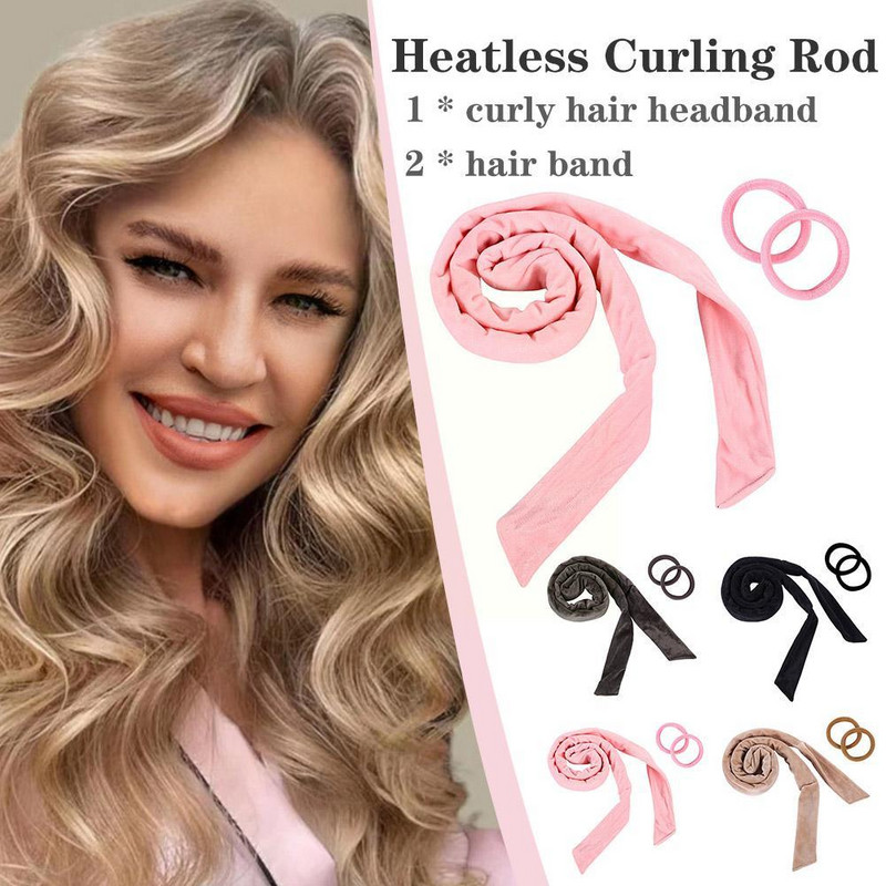 1kom Traka za uvijanje kose Traka za glavu Bez topline Kovrče za lijene kose Meke valjke za uvojke Šipka DIY Stiliziranje za spavanje Alati bez topline Wave Formers M8P0