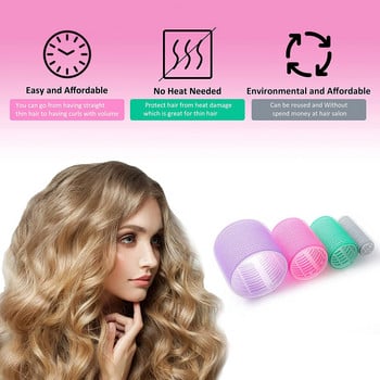 Αθερμές μπούκλες μαλλιών 12 τμχ Self Grip Curling DIY No Heat Magic Curly Hair Rollers Γυναικεία κομμωτήρια ομορφιάς Εργαλεία styling κομμωτηρίου