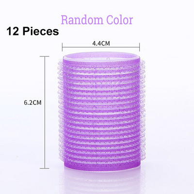 Nekarsējami matu ruļļi 12 gab. Pašsaķeres lokošanās DIY No Heat Magic cirtaini matu ruļļi Sieviešu salons Skaistums frizieru veidošanas rīki