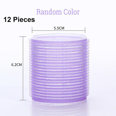 Nekarsējami matu ruļļi 12 gab. Pašsaķeres lokošanās DIY No Heat Magic cirtaini matu ruļļi Sieviešu salons Skaistums frizieru veidošanas rīki