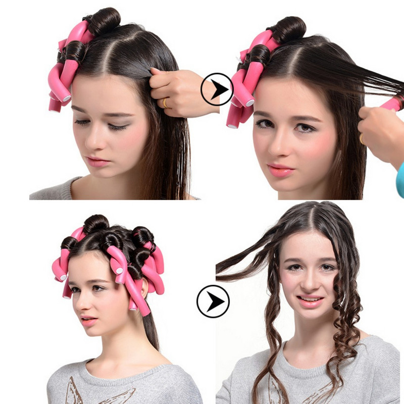 6 tk/partii kuumavaba lokirulli peapael No Heat pehme käsnaga juukserullid magavad laisad juukserullid juuste kujundamise tööriistad