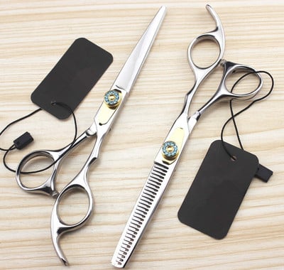 Κορυφαίας ποιότητας επαγγελματικό ψαλίδι 6 ιντσών Ιαπωνίας 440c 9cr13 κοπής ψαλιδιών μαλλιών κουρέας σετ ψαλίδι κομμωτηρίου Δωρεάν αποστολή