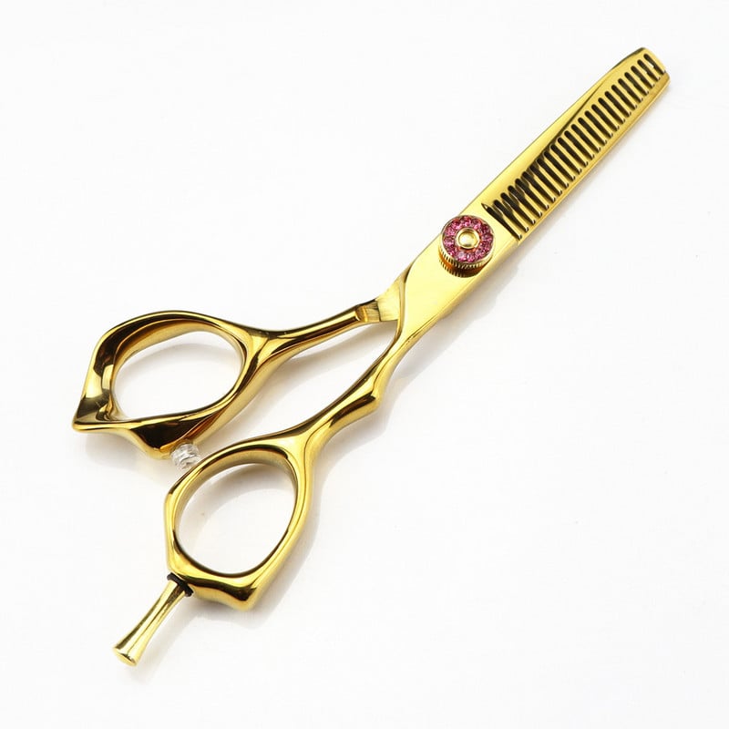 Foarfece de lux profesionale Japonia 440c 5 inchi Foarfece de păr tăiat cu aur pentru tuns frizer foarfece de subțiere foarfece de coafură
