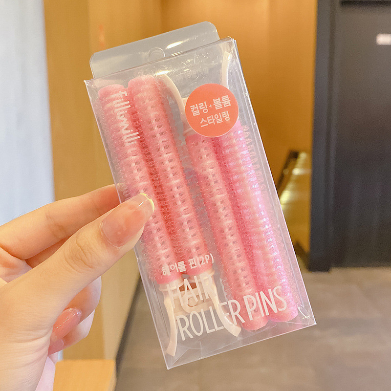 Set de 2 bucăți agrafă de păr pufoasă și naturală, fără căldură, curling din plastic, breton fix, instrument de coafare cu val, accesorii de modă pentru păr