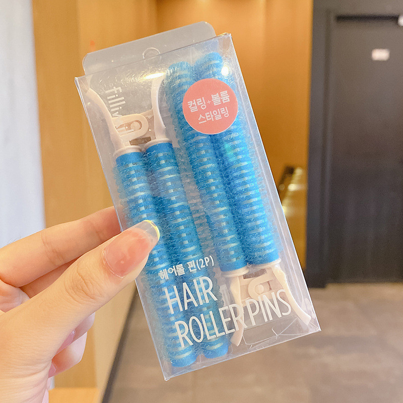 Set de 2 bucăți agrafă de păr pufoasă și naturală, fără căldură, curling din plastic, breton fix, instrument de coafare cu val, accesorii de modă pentru păr