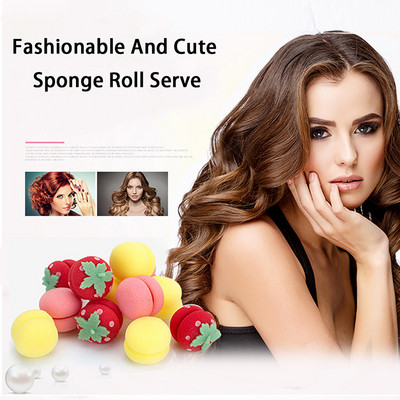 Fashionable And Cute Sponge Roll Serve Hairdressing Tool Hair Rollers Diy Hairdressing Tool Kit Not Hurt Hair Heatless Curlers