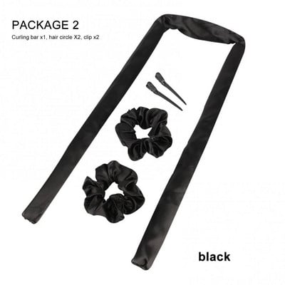 Nekarsējama kērlinga stieņa galvas saite Lazy lokotāju komplekts Padariet matus mīkstus, spīdīgus, bez karstuma spirālveida bumbieru ziedu lokšķēres modelēšanas piederumi