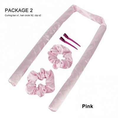 Nekarsējama kērlinga stieņa galvas saite Lazy lokotāju komplekts Padariet matus mīkstus, spīdīgus, bez karstuma spirālveida bumbieru ziedu lokšķēres modelēšanas piederumi