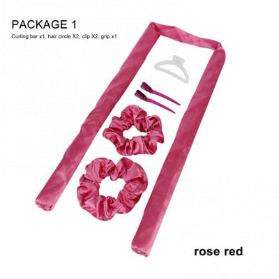 Nekarsējama kērlinga stieņa galvas saite Lazy lokotāju komplekts Padariet matus mīkstus, spīdīgus, bez karstuma spirālveida bumbieru ziedu lokšķēres modelēšanas piederumi