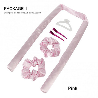 Nekarsējama kērlinga stieņa galvas saite Lazy lokotāju komplekts Padariet matus mīkstus, spīdīgus, bez karstuma spirālveida bumbieru ziedu lokšķēres modelēšanas piederumi