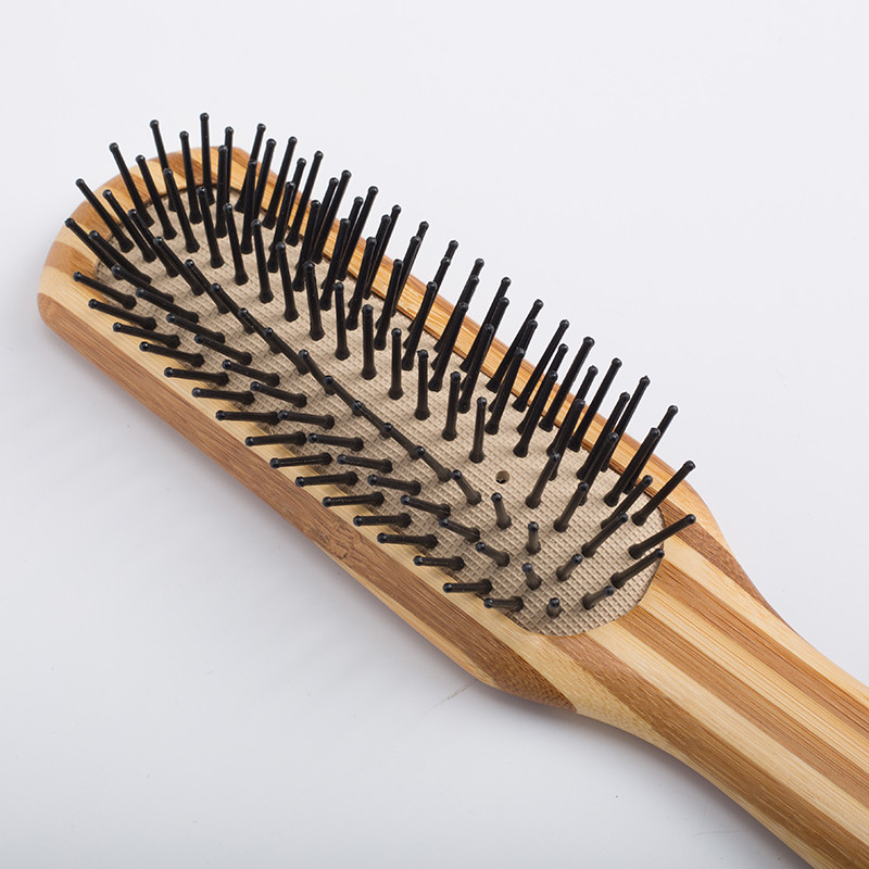 Bamboo Mini Paddle Detangling Fa hajkefe nylon tűkkel Forró szilikon hajkefe hajformázó