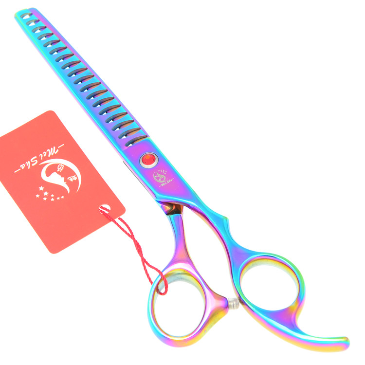 7,0 colio Meisha profesionalios naminių gyvūnėlių retinimo žirklės šunų kirpimo žirklės galvanizuotos žuvies kaulų žirklės naminių gyvūnėlių kirpimui Tesouras B0012A