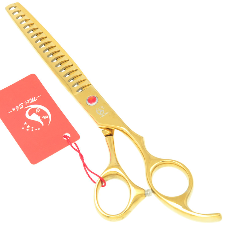 7,0 colio Meisha profesionalios naminių gyvūnėlių retinimo žirklės šunų kirpimo žirklės galvanizuotos žuvies kaulų žirklės naminių gyvūnėlių kirpimui Tesouras B0012A