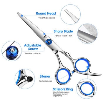 Професионални фризьорски ножици Hair Barber Shop Haircut Dog Thinning for фризьорски ножици Pet Cough Scissors Set