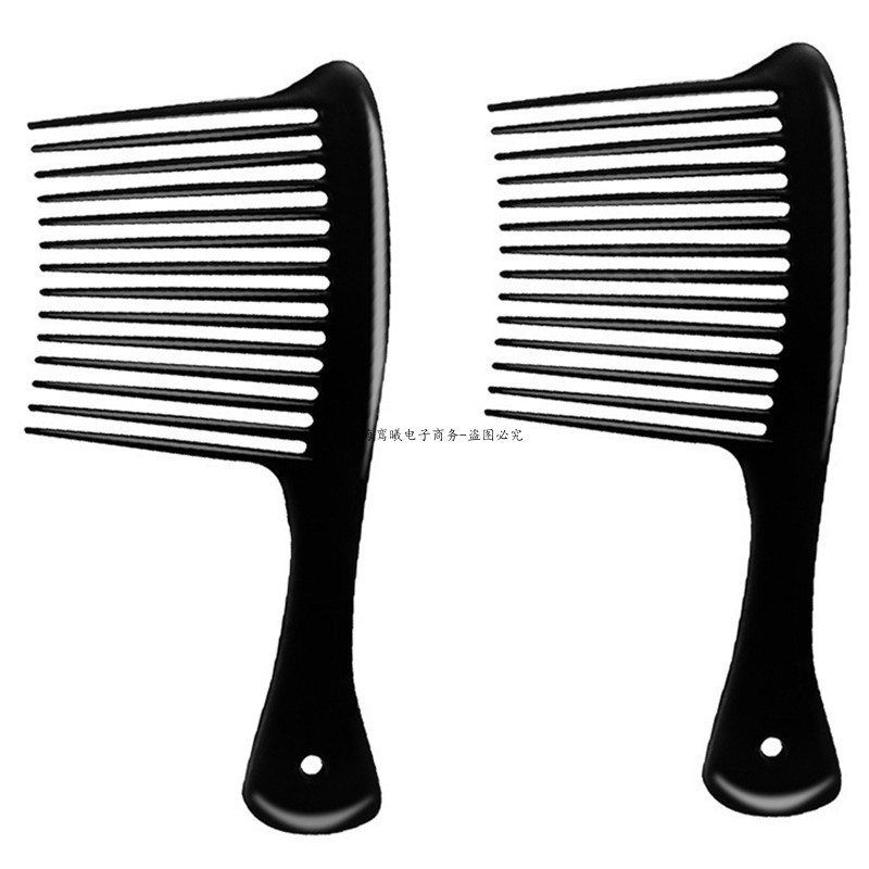 naujos 2023 m. juodos didelių plačių dantų šukos kabliuko rankenos išvalymas sumažina plaukų slinkimą, kirpyklų salonas, dažymas, formavimo šepetėlis, įrankiai