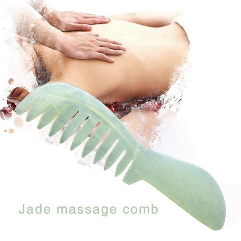 Češalj za struganje od prirodnog žada Češalj za masažu glave od žada, umirujući i opuštajući češalj za struganje od žada za muškarce i žene