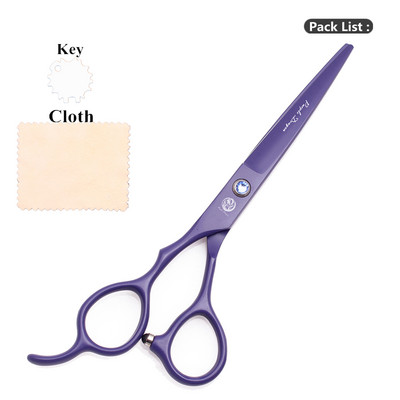 Bal kézi fodrász olló készlet 6,0" 17,5 cm Purple Dragon JP Steel 8001# Vékony olló Vágóolló Borbély Hajolló