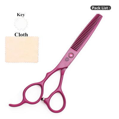 Bal kézi fodrász olló készlet 6,0" 17,5 cm Purple Dragon JP Steel 8001# Vékony olló Vágóolló Borbély Hajolló