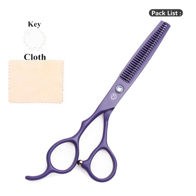 Bal kézi fodrász olló készlet 6,0" 17,5 cm Purple Dragon JP Steel 8001# Vékony olló Vágóolló Borbély Hajolló