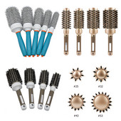 Frizerska četka za kosu Okrugla četka od aluminijske cijevi s najlonskim čekinjama Češalj za šišanje Četke za oblikovanje kose Alat za oblikovanje kose Salon Professional