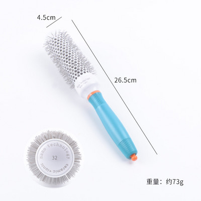 Βούρτσα μαλλιών 5 μεγεθών Nano Hairbrush Θερμική Κεραμική χτένα ιόντων Στρογγυλή βαρέλι Κομμωτήριο Κομμωτήριο Styling Drying Curling расческа