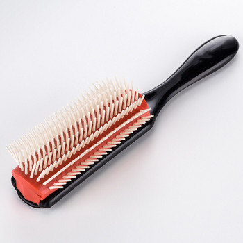 9-редов гребен за оформяне на коса Четка за разплитане на коса Масажор за скалп Права къдрава гребен за мокра коса Салон Инструменти за оформяне