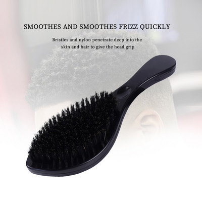 Vyriškas šerno šerių plaukų šepetys vidutinių šerių Afrikos 360 bangų plaukų šepetėlis ūsų šepetėlių priežiūra