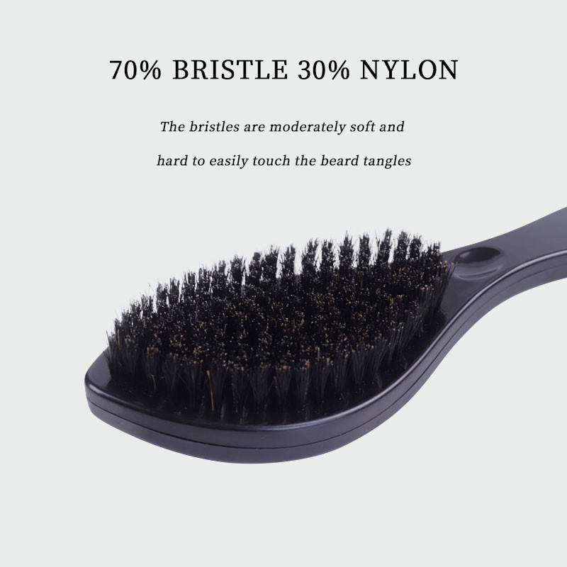 Vyriškas šerno šerių plaukų šepetys vidutinių šerių Afrikos 360 bangų plaukų šepetėlis ūsų šepetėlių priežiūra