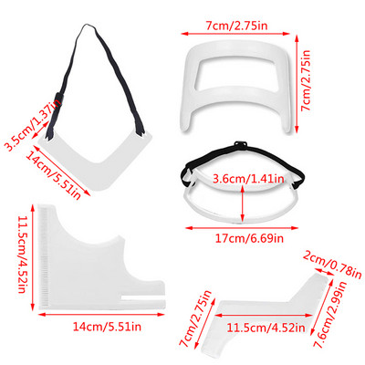 5db/szett hajvágó készlet szakáll haj nyakkivágás borotválkozási sablon hajszálas fodrász kellék