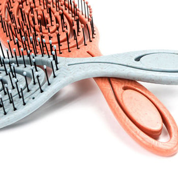 Голям извит гребен Релаксиращ еластичен масажен гребен Кръгла куха четка Инструмент за моделиране на коса Устойчив на висока температура Антистатичен