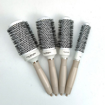 Инструменти за оформяне на професионален салон Кръгъл гребен за коса Фризьорски четки за къдрене на коса Гребен Керамичен гребен за ютия