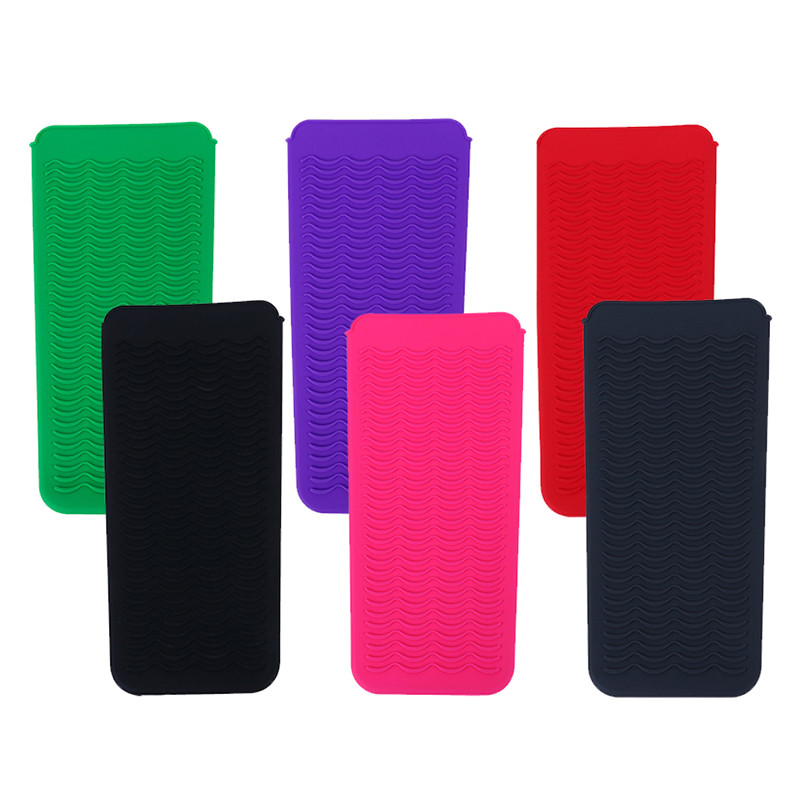 Силиконова топлоустойчива торбичка за пътна подложка за маша Преса за коса Многофункционална неплъзгаща се ютия Инструмент за оформяне на коса