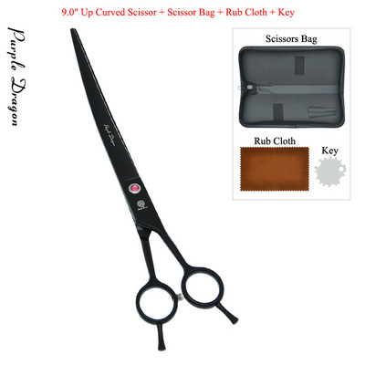 9,0" lilla draakon Lemmikloom kõverad hoolduskäärid koera kassi juukselõikuskäärid Jaapani terasest loomad lõikekäärid kutsikatarbed B0063B