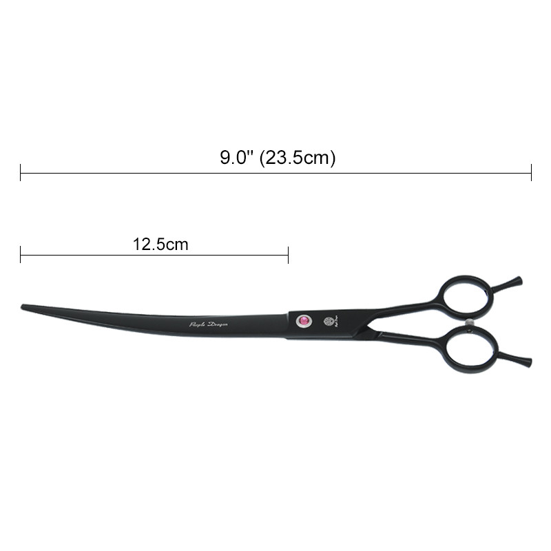 9,0" lilla draakon Lemmikloom kõverad hoolduskäärid koera kassi juukselõikuskäärid Jaapani terasest loomad lõikekäärid kutsikatarbed B0063B