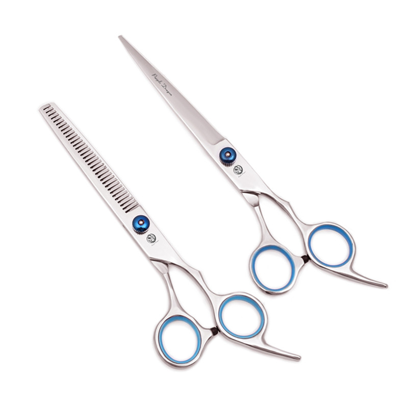 6-inčne plave japanske zakrivljene škare za šišanje od nehrđajućeg čelika za šišanje