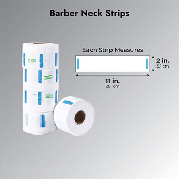 Еднократни хартиени бръснарски ленти за врат - 1 ролка 100 ленти Професионална еластична хартиена лента за врат за оформяне на фризьорски салон