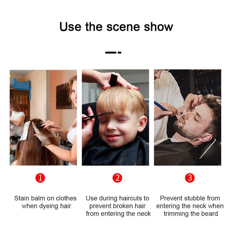 Frizer Brijač Farbanje Šal Jastučić za rame Kućni salon Stražar Ovratnik za šišanje Izdržljiva mekana silikonska vodootporna folija za vrat