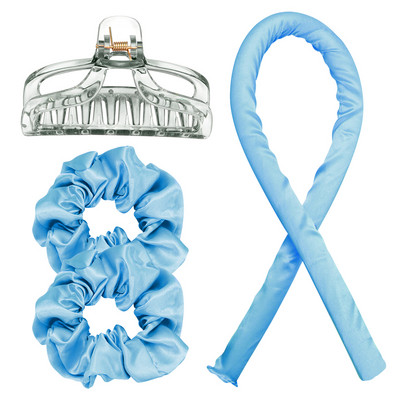 Καυτές εκπτώσεις Heatless Σετ μπουκλών για μπούκλες Lazy Σετ κεφαλής με μαλακή μεταξωτή κορδέλα Headband Wave Formers Hair curlers DIY Hair Styling Too