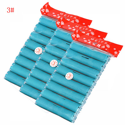 Dropshipping 3 komplekti matu ruļļi ar gumijas joslām dobu kodolu Flexi stieņi aukstā ilgviļņu stieņi Matu lokošanas stieņi Frizieru rīks 1162