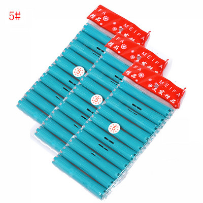 Dropshipping 3 komplekti matu ruļļi ar gumijas joslām dobu kodolu Flexi stieņi aukstā ilgviļņu stieņi Matu lokošanas stieņi Frizieru rīks 1162