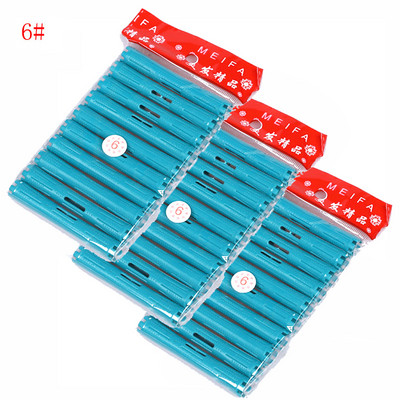 Dropshipping 3 komplekti matu ruļļi ar gumijas joslām dobu kodolu Flexi stieņi aukstā ilgviļņu stieņi Matu lokošanas stieņi Frizieru rīks 1162